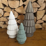 Rough Ceramic Tiered Grey Trees - 3 sizes