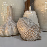 Neutral textured glazed ceramic Acorn 9.5cm