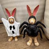 Standing Ruth Rabbit Figure in fun black Spider costume & Ghost costume 14cm