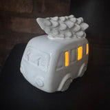 Ceramic LED Christmas Campervan with Tree - 2 sizes
