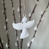 Small hanging White enamel Angel