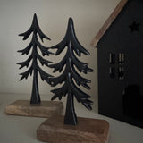 Black Metal Tree on Wooden Base - 2 sizes