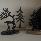 Black Metal Tree on Wooden Base - 2 sizes