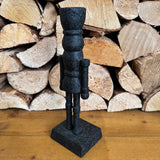 Black Aluminium Nutcracker H28cm