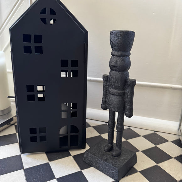 Black Rough Luxe charming Aluminium Nutcracker H28cm
