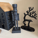 Black Aluminium Nutcracker H28cm