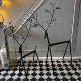 Black Iron Reindeer Decorations - Large