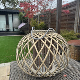 Large Wicker Round Lantern   *CLICK & COLLECT ONLY*