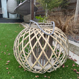 Large Wicker Round Lantern   *CLICK & COLLECT ONLY*