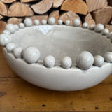 Cream Bobble Round Bowl 37cm
