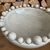 Cream Bobble Round Bowl 37cm