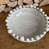 Cream Bobble Round Bowl 37cm
