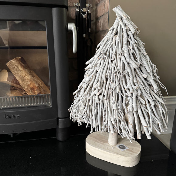 Small Whitewashed Twig Tree H60cm  *CLICK & COLLECT ONLY*