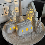 Ceramic LED Christmas Campervan with Tree - 2 sizes