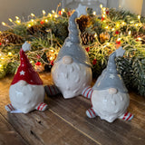 Ceramic Gonk wearing a Grey Hat - 2 sizes