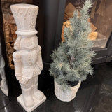Christmas Ceramic Neutral Nutcracker 43cm