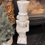 Nicholas the Nutcracker - Tall H43cm Ceramic Neutral Glazed with texture &amp; intricate detail&nbsp;