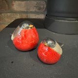 Ceramic Rustic Red Robin Ornament - 2 sizes