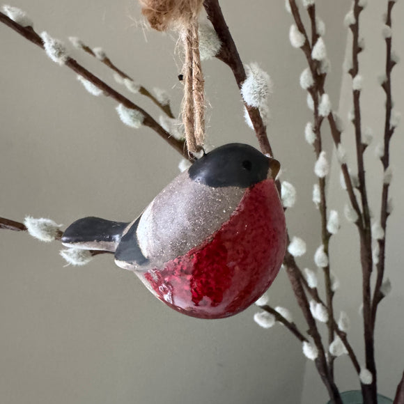 Ceramic Hanging Red Robin 5cm Ornament