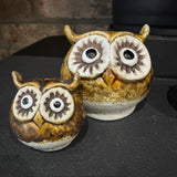 Ceramic Rustic Woodland Owls - 2 sizes & 2 colours