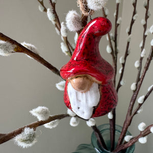 Ceramic Hanging Red Gonk 6x4cm