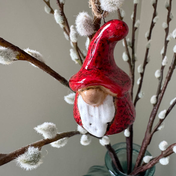 Ceramic Hanging Red Gonk 6x4cm