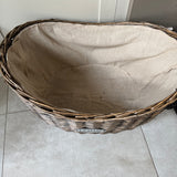 Oval Large Wicker Log Basket