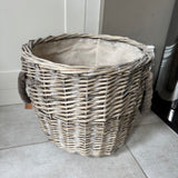 Small Round Wicker Log H27cm Basket