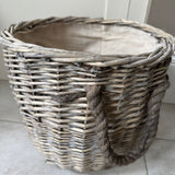 Small Round Wicker Log H27cm Basket