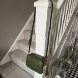 Faux Leather Cross Body Bag with Tassel L21cm

Colour - Olive