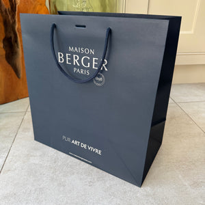 Maison Berger Branded Signature Dark Blue Paper Large Gift Bag with rope handles