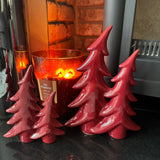 Ceramic glazed Red Bendy Double Trees&nbsp;
Available in 2 sizes - Medium 20cm &amp; Large 29cm&nbsp;