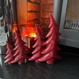 Ceramic Red Twin Bendy Trees - 2 sizes