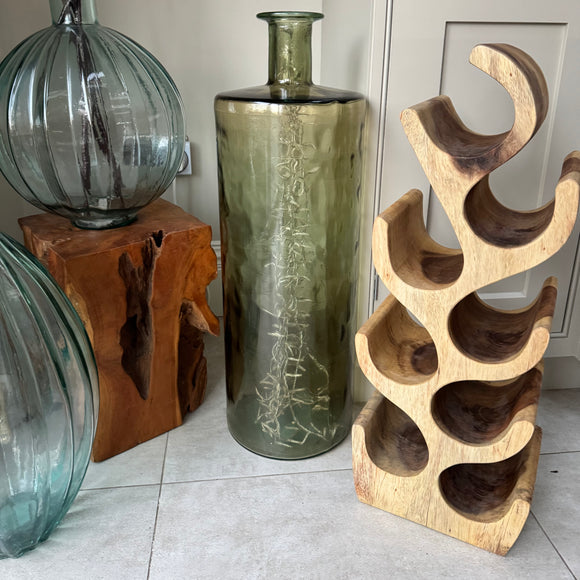 Teak Wine Rack - 8 hole  *CLICK & COLLECT ONLY*