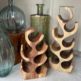 Teak Wine Rack - 6 hole  *CLICK & COLLECT ONLY*