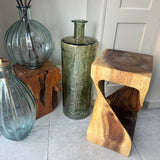 Teak Twist Side Square Table 60cm  *CLICK & COLLECT ONLY*