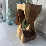 Teak Twist Side Square Table 60cm  *CLICK & COLLECT ONLY*