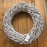 Large Root Branch Whitewashed Wreath 62cm&nbsp;
Chunky and heavy W62 x D14 x H62cm&nbsp;