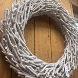 Large Root Branch Whitewashed Wreath 62cm&nbsp;
Chunky and heavy W62 x D14 x H62cm&nbsp;