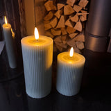Flameless LED Sage Green Pillar Candle - 2 sizes