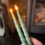 Flameless LED Sage Green Pillar Candle - 2 sizes