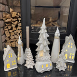 Ceramic LED House with Snowy Roof - 2 sizes