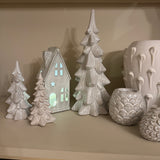 Ceramic LED House with Snowy Roof - 2 sizes