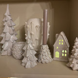 Ceramic LED House with Snowy Roof - 2 sizes