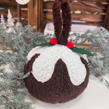 Fabric plush Christmas Pudding weighted door stop 17cm&nbsp; &nbsp; &nbsp; &nbsp;&nbsp;