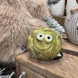 Fun Christmas ceramic green Sprout with bright eyes &amp; big smile 5cm

Love them or hate them they are a British tradition!!