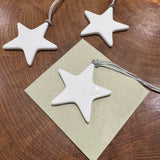 Chalk - Small white porcelain Star 5cm