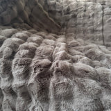 Malini Faux Soft Square Raffles Throw - Taupe