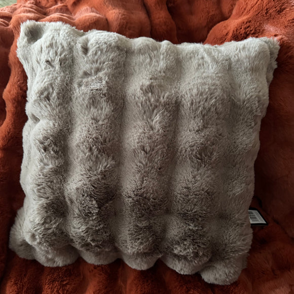 Malini - Soft Square Textured Cushion in Faux Rabbit 50x50cm
Colour - Taupe