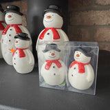 Christmas Ceramic Red and White Snowmen - Salt & Pepper Pots